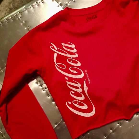 Coca Cola Tops - Coca Cola cropped sweatshirt